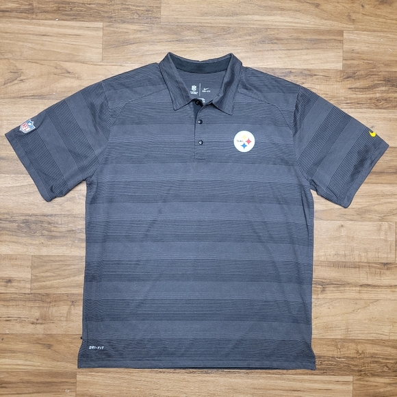 Pittsburgh Steelers Nike Polo Shirt NFL Team Apparel Golf Official Sz XL - Picture 1 of 9